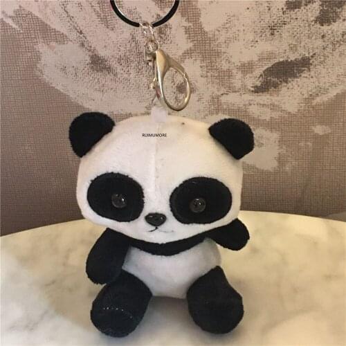 11CM Panda Plush TOY ; Little Fluffy Stuffed Animal Doll