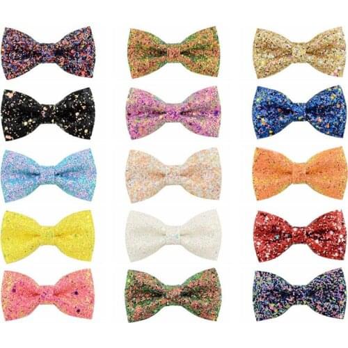 20pcs Pet Dog Accessories Dog Hairpin Bows Color Sequins Pet Grooming Product Pet Hair Decorating