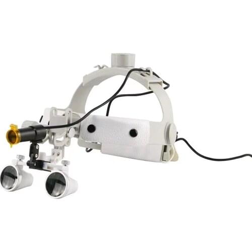 3.5X Surgical Dental Loupe with LED Headlight Headband Binocular Medical Magnifier High Intensity Magnifying Glasses for Surgery
