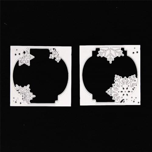 7.8x7.8x2pcs Snowflake DIY Halloween Embossing Mould Card Paper Die Stencils Punch Christmas Metal Cuts Dies Cutting