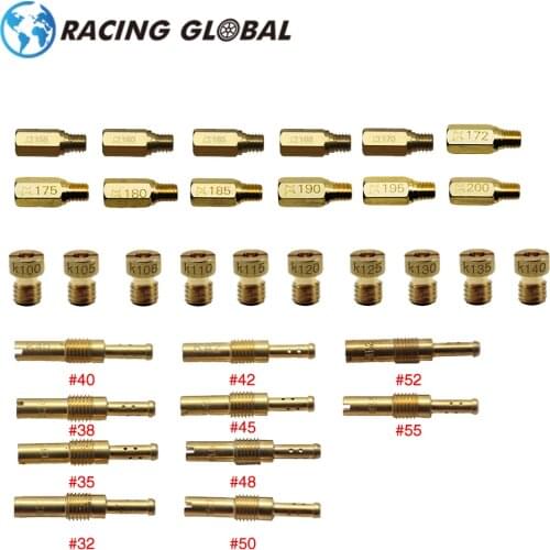 ALCON-10pcs Racing Carburetor Pilot Jet Main Jet/Slow Vice Injectors For PWK PWM PJ PE PD FCR Keihin CV CVK CB CE VA