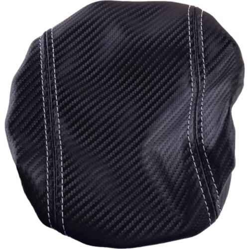 Car Carbon Fiber Style PU Leather Central Console Armrest Box Lid Cover Decoration Fit For Toyota Corolla 2019 2020 2021