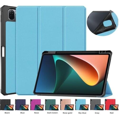 Case for Xiaomi MiPad 5 Pro/ Pad5 Tablet Smart Shell Stand Cover Magnetic for MI PAD 5 MiPad5 Pro 11 Inch with Soft TPU