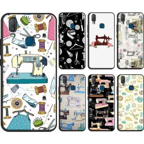Sewing Machine Scissors Buttons Case For Vivo Y11 2019 V17 Neo V20 SE Y1S Y12 Y17 Y19 Y20 V11 i Y30 Y50 Y70 Y91C Coque