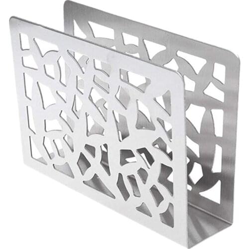 Napkin Holder Stainless Steel Tabletop Napkin Holder Paper Towel Rack Metal Upright Napkin Holder for Kitchen Restaurant Pa