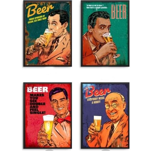 BEER LOVERS Art Canvas Painting Wall Art Pictures prints home decor Wall poster decoration for living room