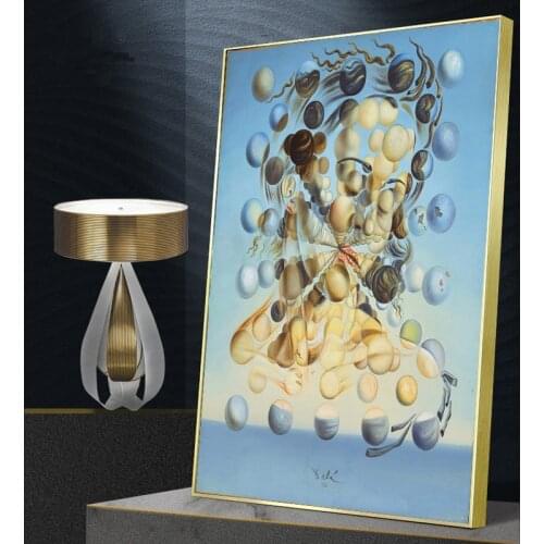 MUTU Famous Painting Salvador Dali Galatea Spheres Oil Painting Canvas Painting Wall Art for Living Room Home Decor (No Frame)
