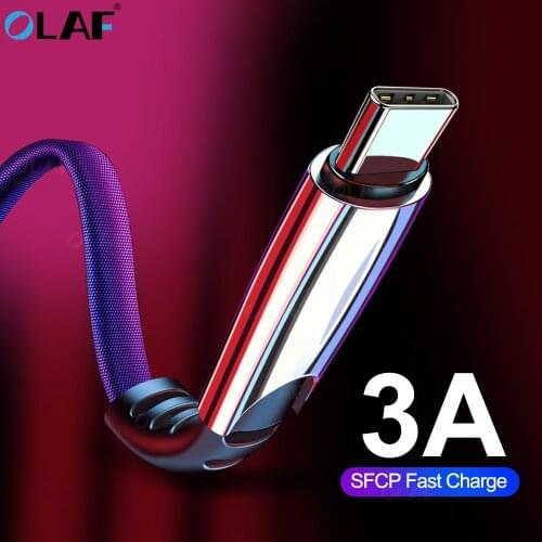 USB Type C Cable 3m 2m 1m Fast Charge Wire Cord USBC Type-C Cable for Xiaomi Redmi Note 8 7 Samsung Mobile Phone USB-C Charger