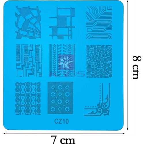 KADS 10PCS/LOT NEW CZ Series Stamp nail art Stamping Image Plate Print Nail Art Template DIY nail art image stamp