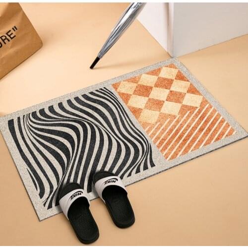 Nordic Style Living Room Mat Small PVC Anti-slip Mat Bath Mat Home Door Mat Carpet Entrance Door Mat Custom Silk Loop Mat Carpet