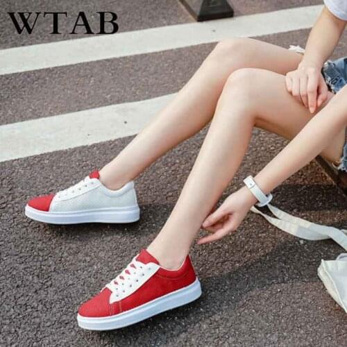 WTAB NEW summer canvas sneakers women casual shoes 2019 patchwork basket femme ladies sneakers anti-skid lace up female shoes