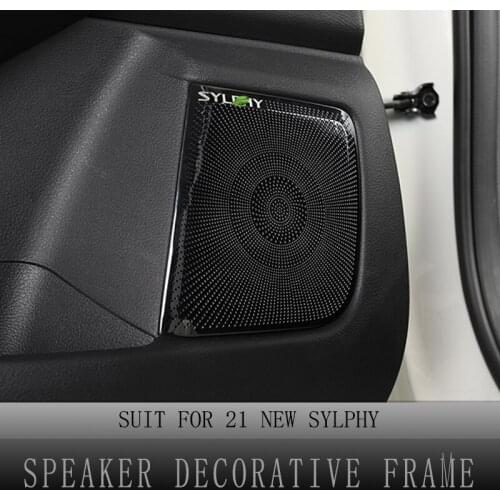 Door Speaker Covers for Nissan Sentra Bluebird Sylphy 2020-2021 Door Speaker Decorative Frame Trim Car Interior Accessories
