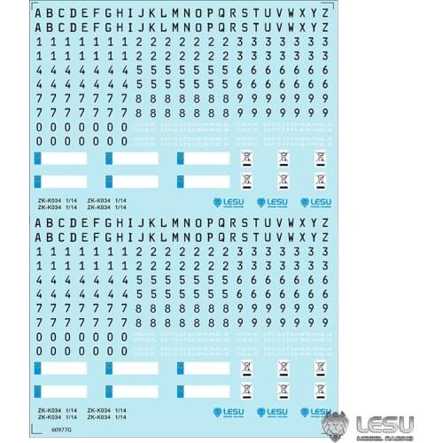 LESU 1/14 Decal Sticker Ornament for RC TMY Tractor Truck Dumper DIY Model TH16967-SMT3