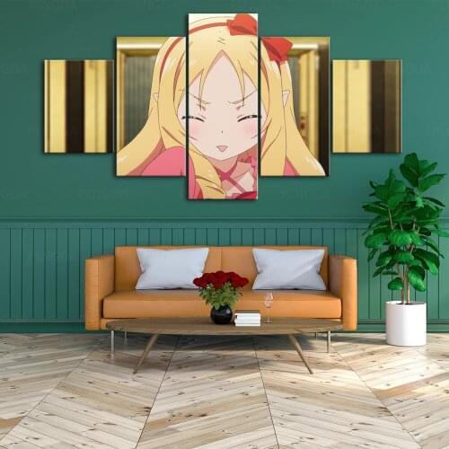 Modular Hd Prints Pictures 5 Panel Paintings Home Decoration Canvas Eromanga Sensei Poster Anime Wall Art For Living Room Frame