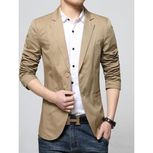 Special Offer Mandarin Collar Casual Blazer Men Zipper Casual Suits Jackets Tunic Mens Cotton Stand Collar Blazer 6 Colors Added