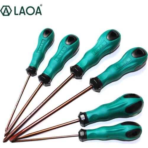 LAOA Magnetic Screwdriver set 2pcs/4pcs/6pcs Repair Tools Kit Phillips bit and Slotted bits S2 Alloy Steel material Hand tool