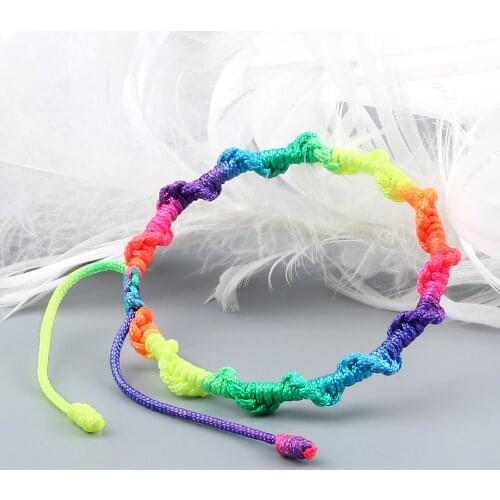 Handmade Rope Buddha Woven Amulet Multicolor Bracelets & Bangles For Women Men Ethnic Tibetan Buddhist Charm Jewelry Friend Gift