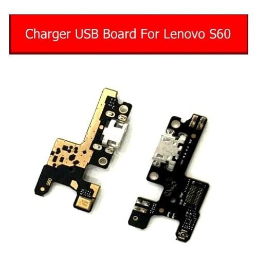 Genuine Microphone & USB Charging Board For Lenovo S60 S60W Usb Charger Dock Connector Board Module Flex Cable Repair Parts
