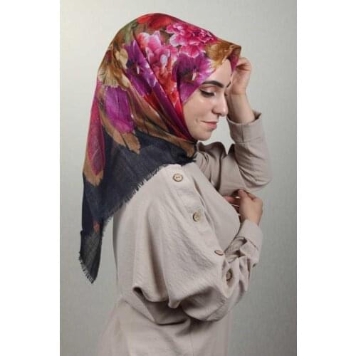 POLOİST SHİNE PATTERNED SILVERY LINEN SCARF-DESEN-22-RENK-13