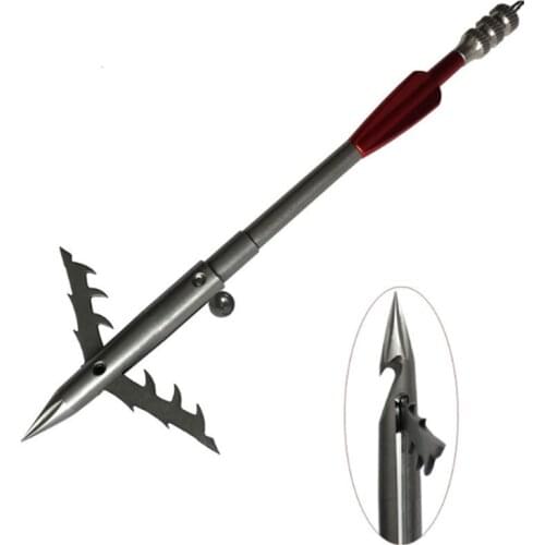 Professional hunting large prey fishing arrow powerful 440 stainless steel heavy deep water slingshot fish shooting dart adult