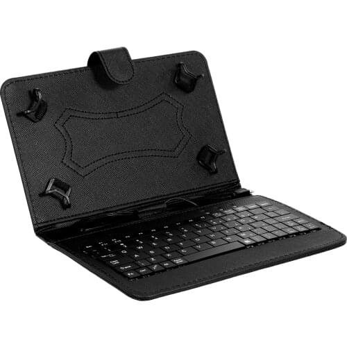 Folding Foldable Keyboard Folio Magnetic PU Leather Case Cover Stand Holder with Keyboard Stylus Pen for Android 7/8 Inch Tablet