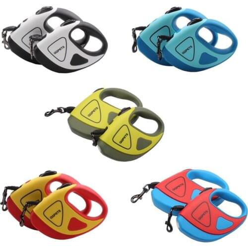 Heavy Duty Automatic Dog Leash Retractable Walking Collar LED Flashlight White_10ft