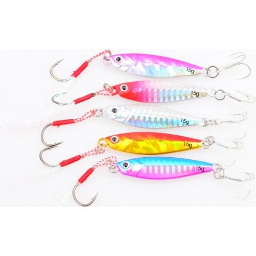 TL Metal Fishing Jig Lure 5pcs/pack Baits Kit Wobbler Crankbaits with Hooks Fishing Tackle Hard Sinking Bait 7g10g15g20g30g