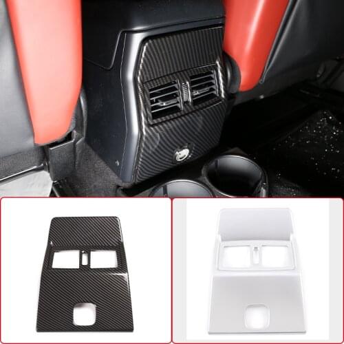 Carbon Fiber Style Car Rear Seat Air Conditioning Vent Cover Trim Sticker For Mercedes Benz G Class W463 2007-2018 Car Accessory