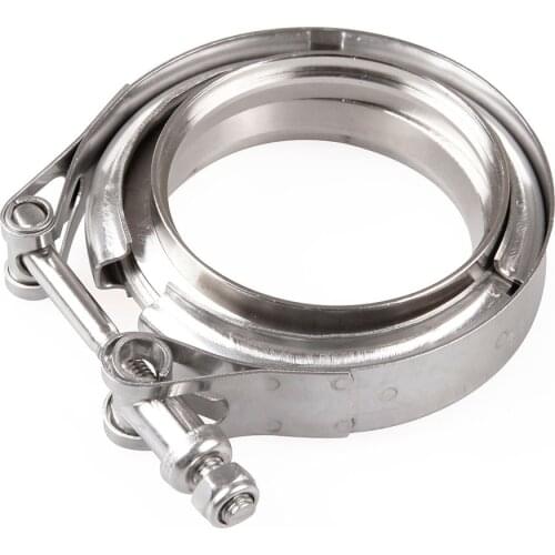 Universal 3" Inch 2" Inch Stainless Steel V-Band Turbo Downpipe Exhaust Clamp Vband 76mm 50mm