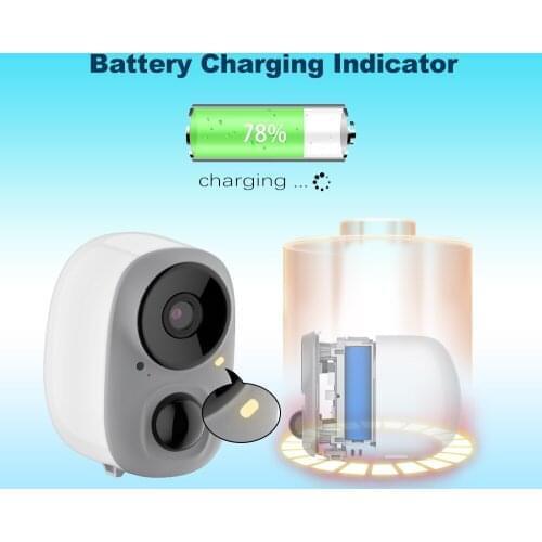 Outdoor Safety PIR Alarm Waterpoof Rechargeable Battery Security IP Wifi Camera