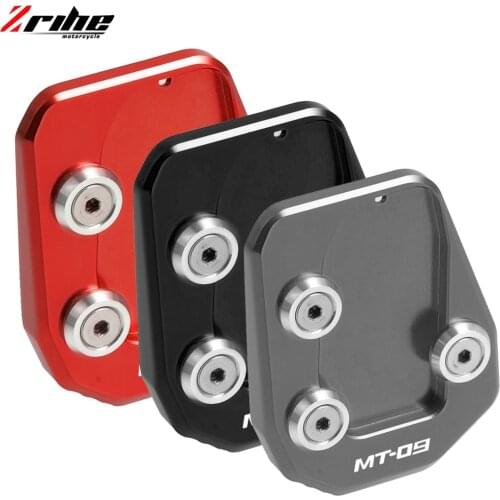 Motorcycle CNC Kickstand Foot Side Stand Extension Pad Support Plate Enlarge For YAMAHA MT-09 MT 09 MT09 Tracer XSR900 XSR 900