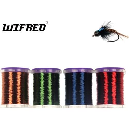 Wifreo 0.1mm Super Fine Spooled Fly Tying Copper Wire Round Metal Thread for Larve Nymph Midge Streamer Flies Tying