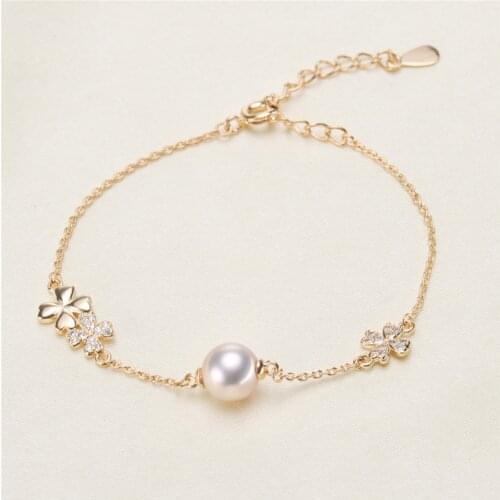 DIY pearl accessories 925 silver pearl jade bracelet empty hold fashion bracelet holder