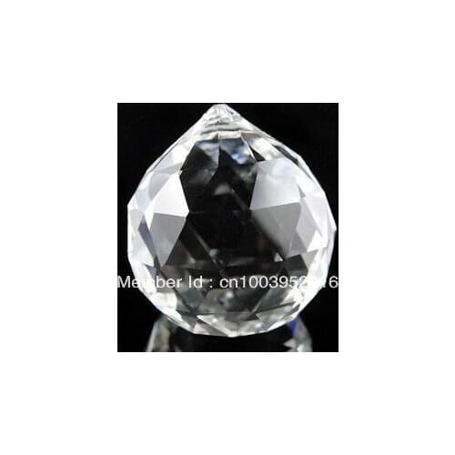 10pcs CHANDELIER LAMP 30MM CRYSTAL BALL PRISM X'MAS WEDDING PENDANT SUNCATCHER with free hooks