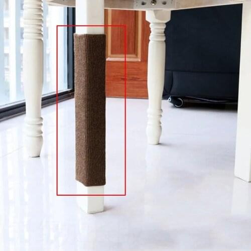 4 Pcs/Lot Knitted Table Chair Protective Cover Bench Leg Cover Stool Leg Foot Pad Silent Chair Foot Cover Furniture Leg Pad