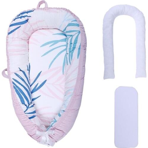 80*50cm New Cotton Baby Bed Portable Removable and Washable Baby Cot American Bionic Bed of Uterus Baby Nest Baby Crib