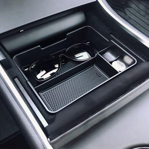 Accessories Car Central Armrest Storage Box For Tesla Model 3 2017 2018 2019 Auto Container Glove Organizer Case Stowing Tidying