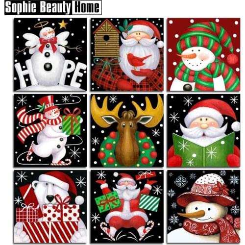 Diy 5D Diamond Painting Cross Stitch Christmas Gift Diamond Embroidery Pattern Santa Claus Full Drill Mosaic Home Decor 189210