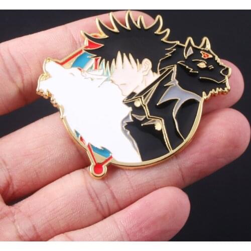 Anime Jujutsu Kaisen Pins Brooch Gojo Satoru Yuji Itadori Fushiguro Megumi Kugisaki Nobara Toge Inumaki Panda Figure Brooch Gift