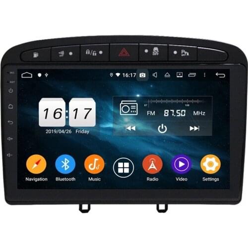 4gb+128gb CarPlay 9" PX6 Android 10 Car DVD Player for Peugeot 308 2007-2013 DSP Radio GPS Bluetooth 5.0 WIFI Easy Connect
