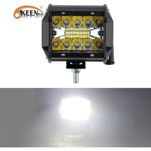 OKEEN Car Styling Waterproof 4INCH 20SMD LED Light Bar 60W Spot Flood Beam LED WorK Light For Driving Offroad Boat Car Tractor
