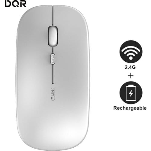 Wireless Mouse for Computer Rechargeable Mute Laptop Game Mice Mause 4 Buttons USB Optical Ultra-thin 2.4Ghz For Laptop PC