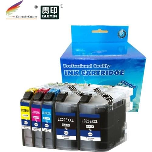 CPB20EXXL-5) compatible new LC20 EXXL LC20 EXXL Inkjet Ink Cartridge for Brother MFC-J5920 MFC-J985 MFC-J985DWXL BKCMY (5 Pack)