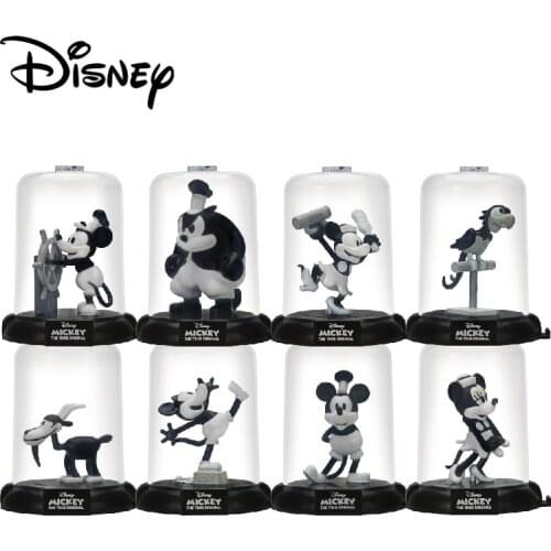 Disney Minnie Mickey Mouse 90th Anniversary Anime Action Figure Decoration Collection Model Dolls Random 1 Piece Blind Box Toys