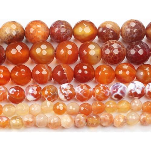 Faceted Crackle Red Agates Round Beads 14inch ,Wholesale For DIY Jewellery Free Shipping