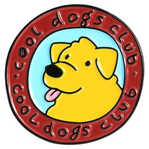 HOSENG Cute Cartoon Duck Dog Alloy Animals Brooch Yellow Color Pet Lapel Enamel Pin For Women Man Backpack Fashion Gift HS_507