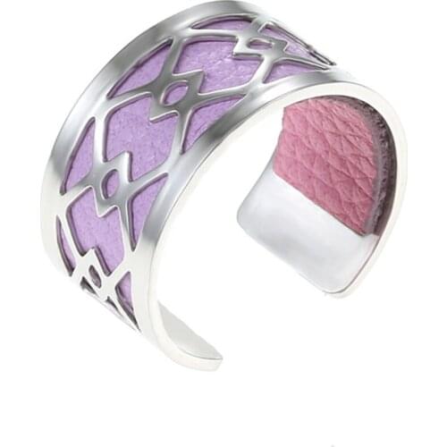 Legenstar Stainless Steel Ring For Women Bijoux Homme Apache Adjustable Ring Interchangeable Leather Bague Femme Argent