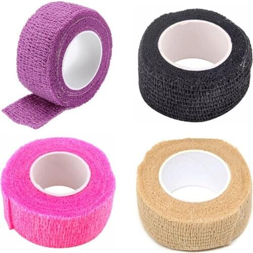 Nail Art Tips Protective Tape 1 Roll Top Grade Flex Wrap Finger Bandage Strip Handmade Salon DIY Manicure Tools Color Random