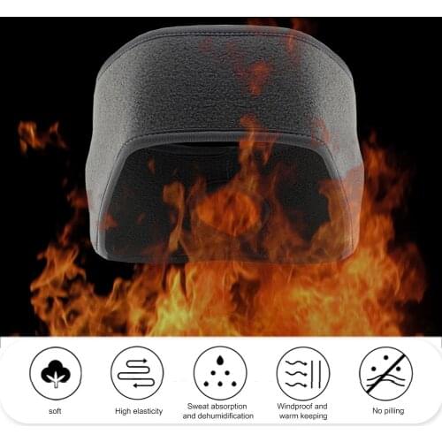 Outdoor Fleece Ponytail Headband Yoga Running Fitness Sports Warm Sweatband Women Windproof Sweatbands