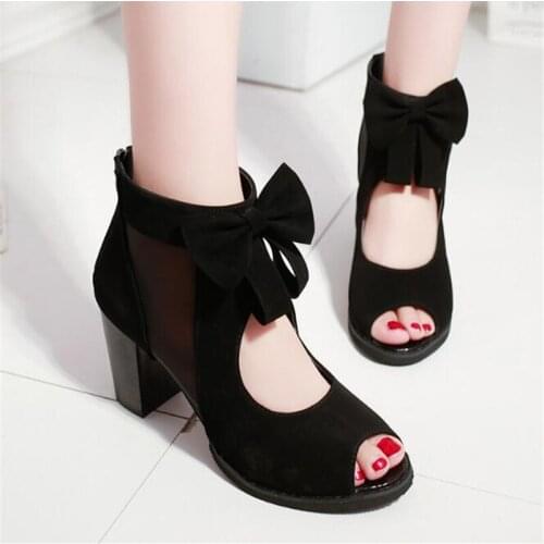 New womens sandals fashion bow bag sandals mature sexy casual shoes high-heeled non-slip wear-resistant shoes female designer